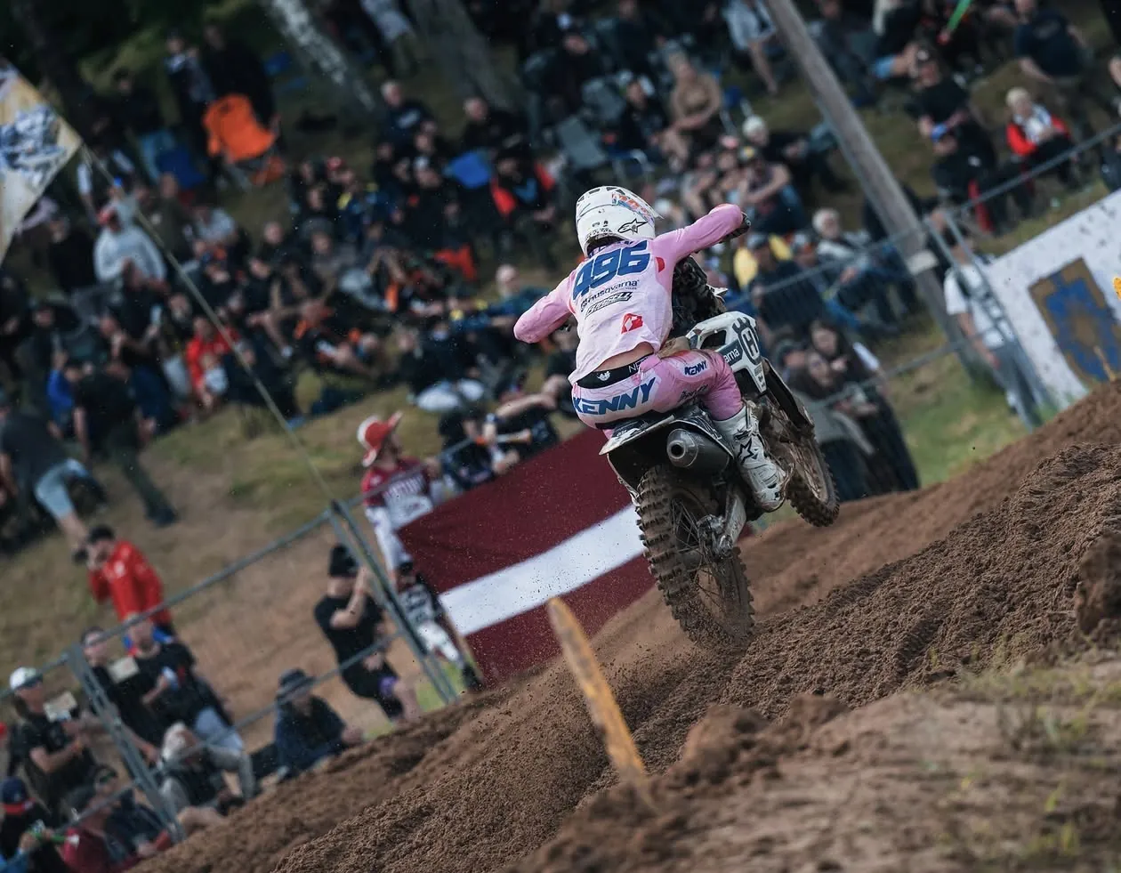 Rider on track