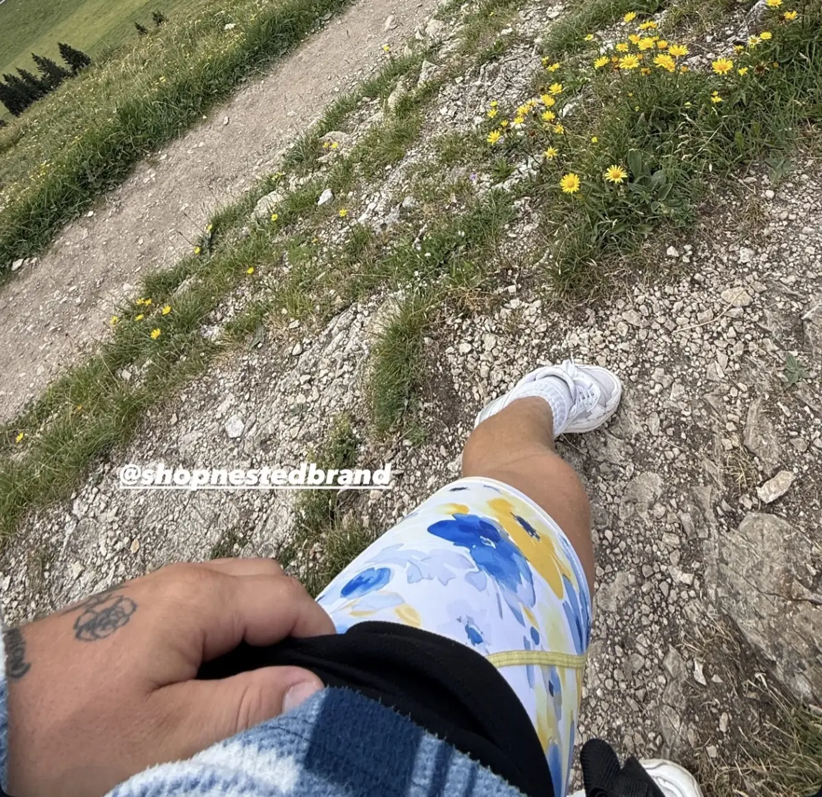Nested Floral worn on a mountain trail