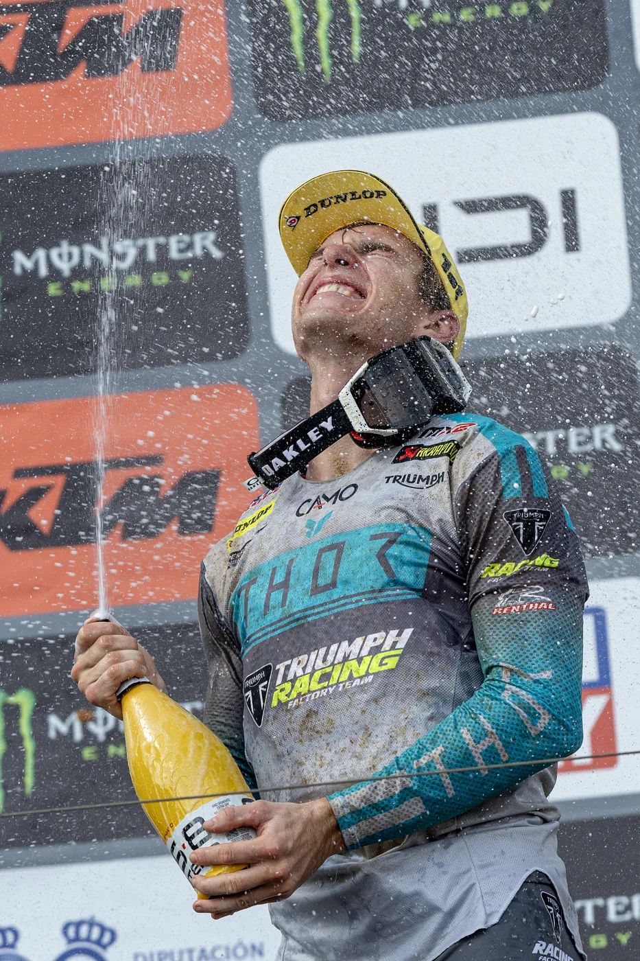 Camden McLellan on the MXGP podium